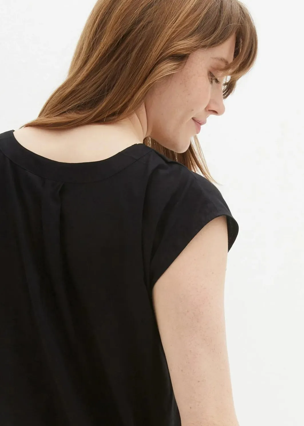 Damen bonprix Nachhaltigere Materialien|Blusen & Tuniken|Kurzarmbluse aus fließender Viskose