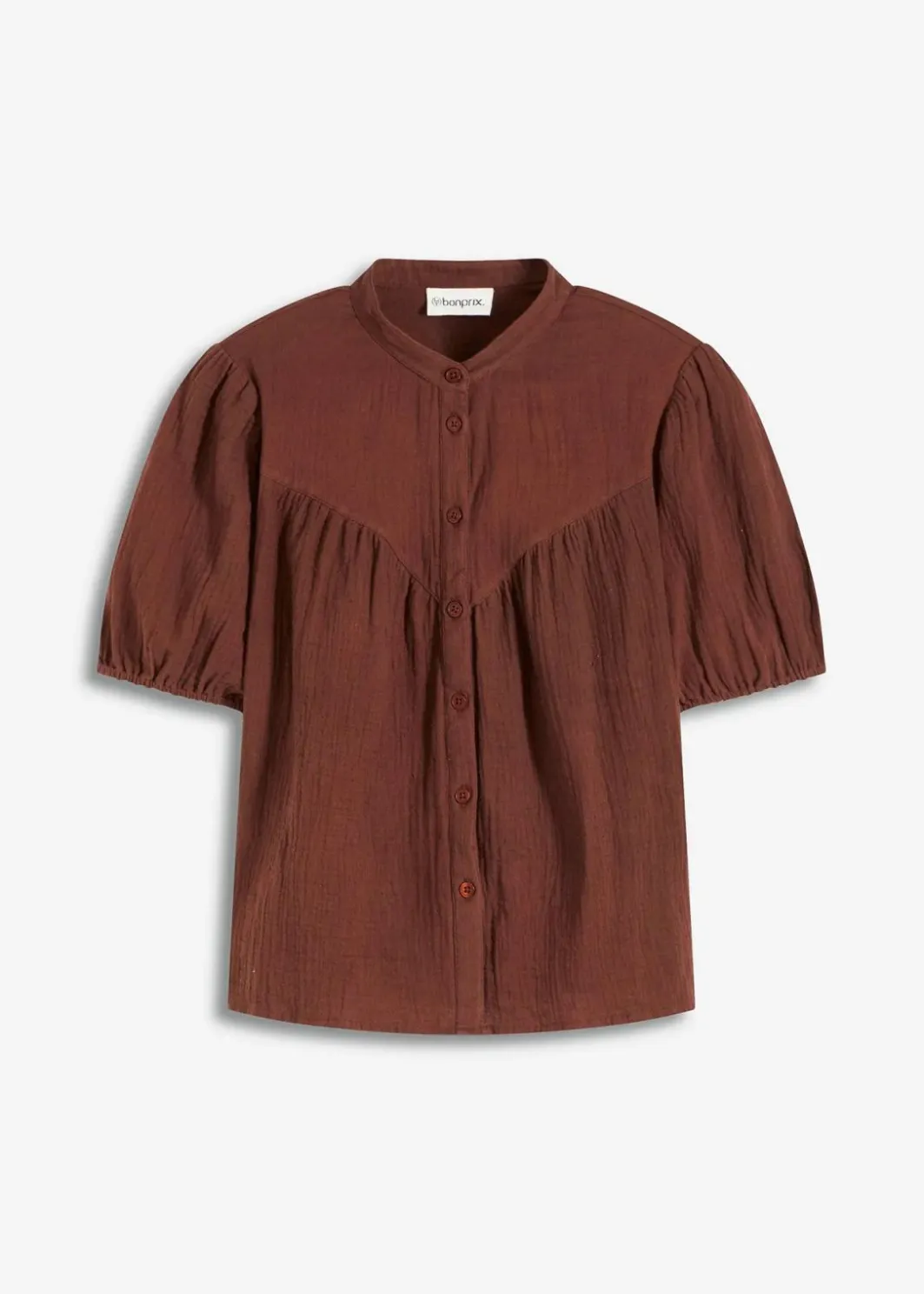 Discount Kurzarmbluse aus luftigem Musselin Damen Blusen & Tuniken