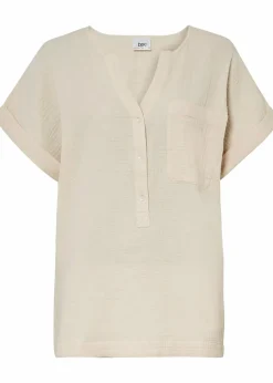 Discount Kurzarmbluse aus Musselin Damen Blusen & Tuniken|Bekleidung·Jacken & Mäntel