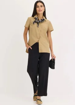 Damen bonprix Blusen & Tuniken|Bekleidung·Jacken & Mäntel|Kurzarmbluse aus Popeline