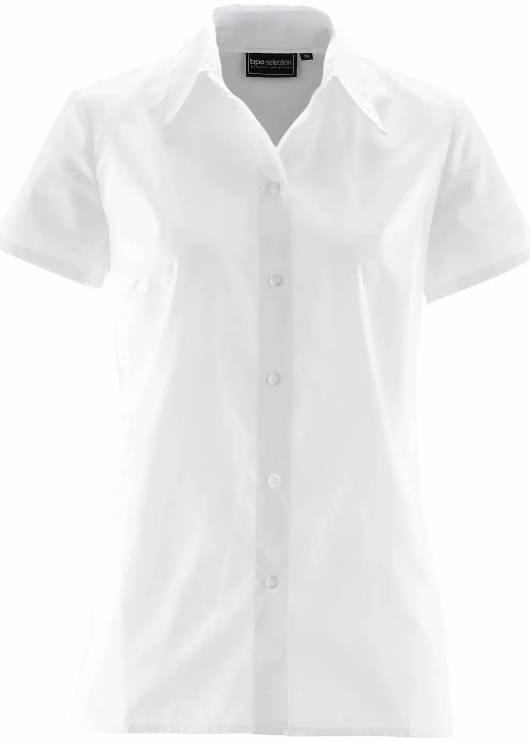 Online Kurzarmbluse aus Popeline Damen Bekleidung·Jacken & Mäntel|Blusen & Tuniken