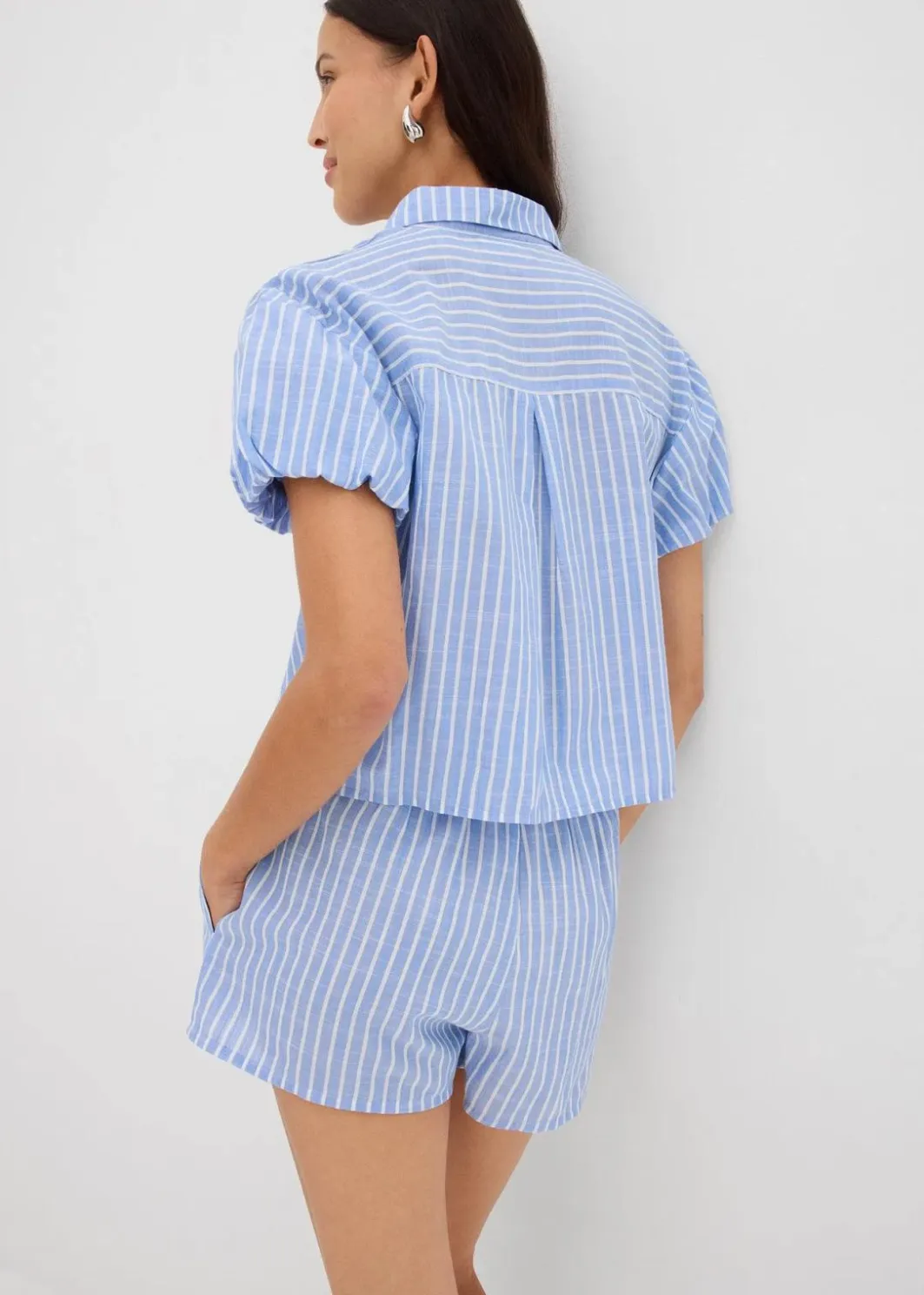 Damen bonprix Blusen & Tuniken|Kurzarmbluse aus reiner Baumwolle