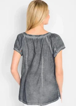 Damen bonprix Bekleidung·Jacken & Mäntel|Blusen & Tuniken|Kurzarmbluse aus reiner Baumwolle