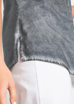 Damen bonprix Bekleidung·Jacken & Mäntel|Blusen & Tuniken|Kurzarmbluse aus reiner Baumwolle