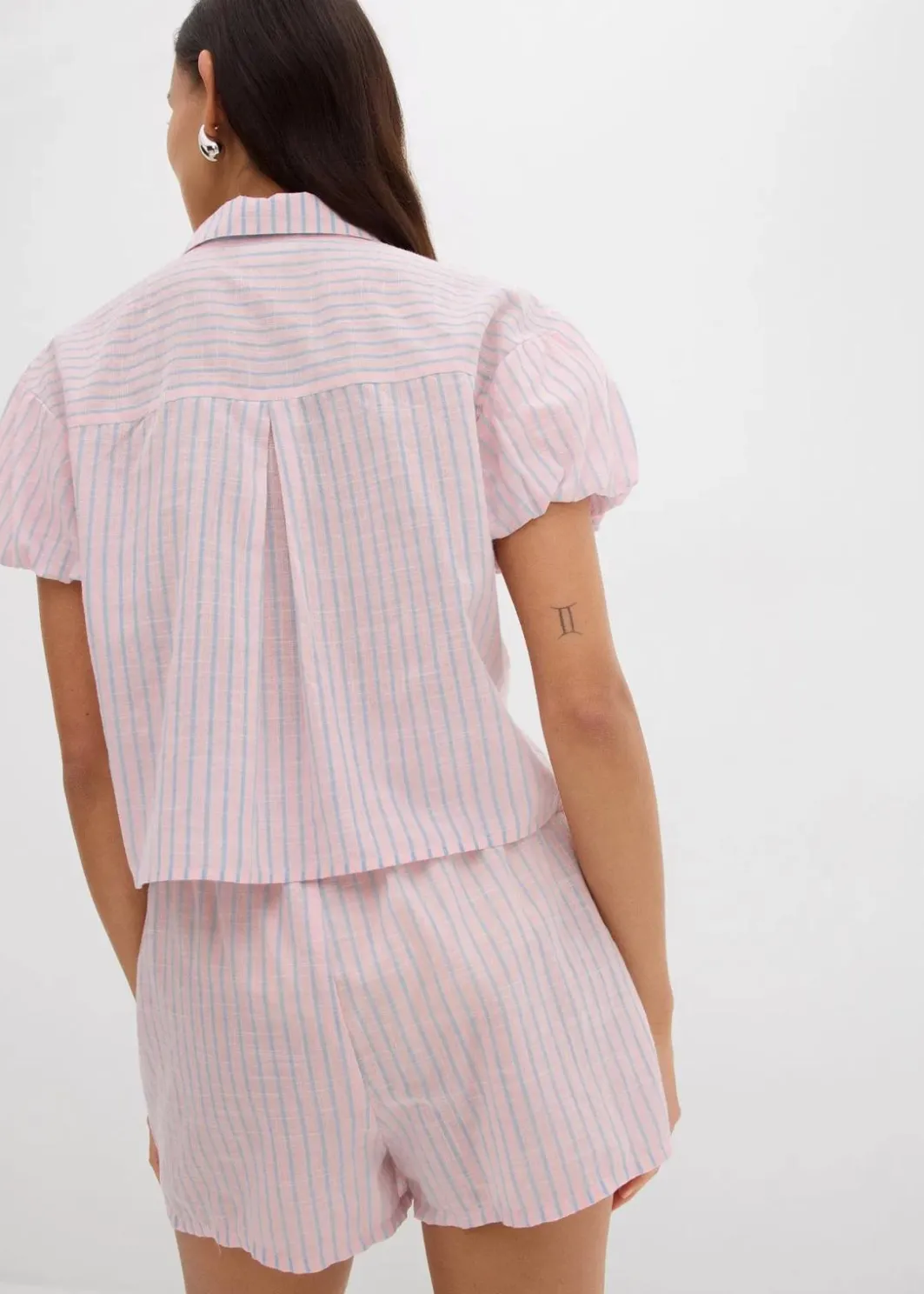 Damen bonprix Blusen & Tuniken|Kurzarmbluse aus reiner Baumwolle