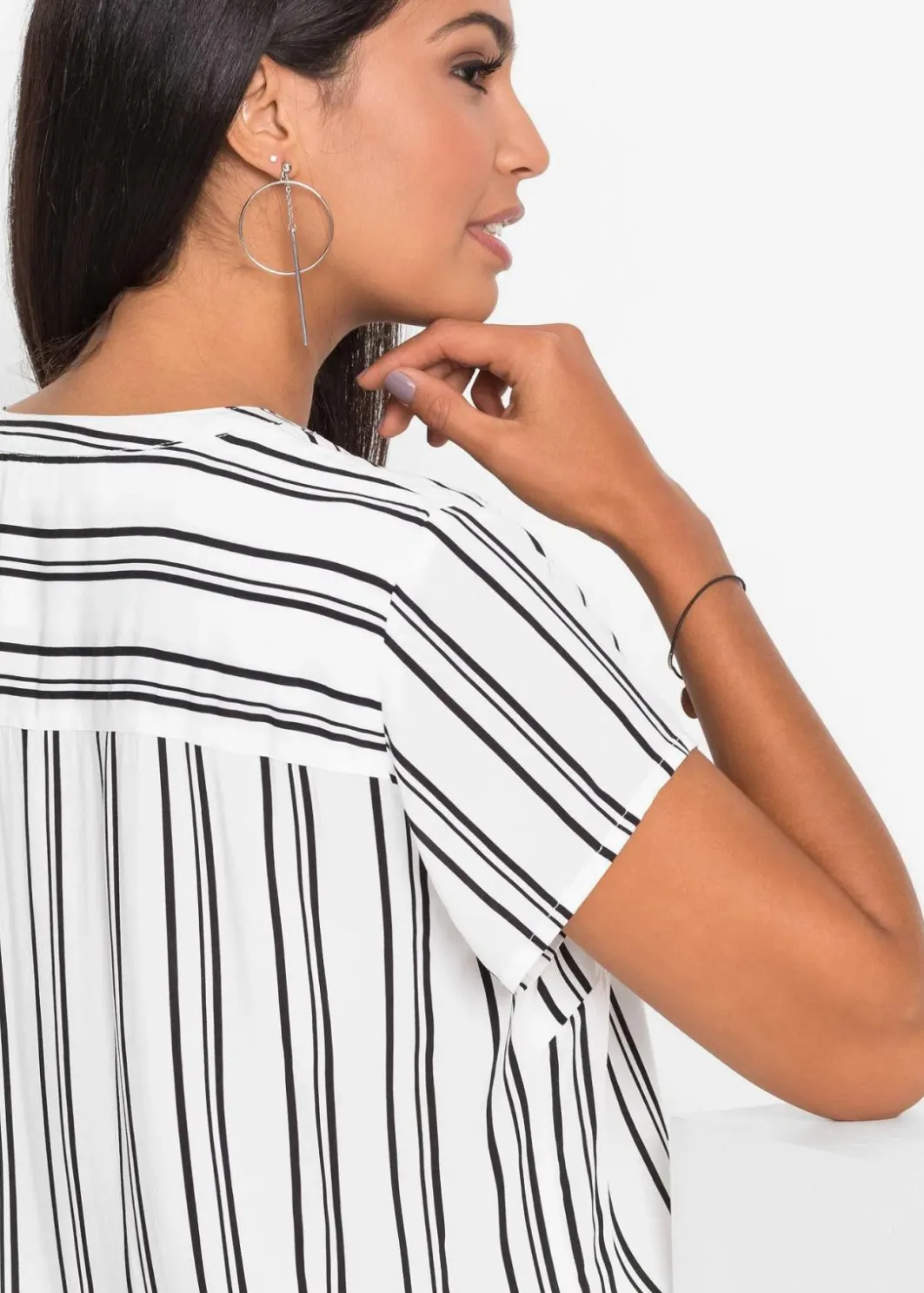 Clearance Kurzarmbluse aus reiner Viskose Damen Blusen & Tuniken|Nachhaltigere Materialien