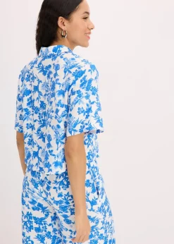 Damen bonprix Bekleidung·Jacken & Mäntel|Blusen & Tuniken|Kurzarmbluse aus softem Viskose-Mix