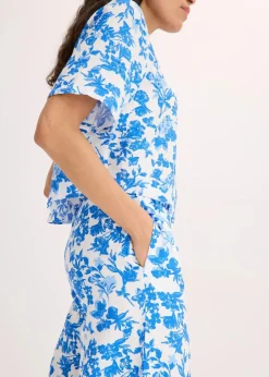 Damen bonprix Bekleidung·Jacken & Mäntel|Blusen & Tuniken|Kurzarmbluse aus softem Viskose-Mix