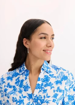 Damen bonprix Bekleidung·Jacken & Mäntel|Blusen & Tuniken|Kurzarmbluse aus softem Viskose-Mix