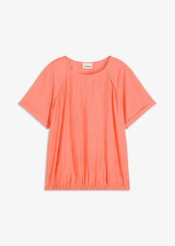 Damen bonprix Bekleidung·Jacken & Mäntel|Blusen & Tuniken|Kurzarmbluse aus softem Viskose-Mix