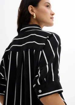 Damen bonprix Bekleidung·Jacken & Mäntel|Blusen & Tuniken|Kurzarmbluse aus strukturiertem Crêpe