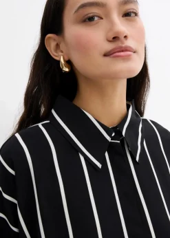 Damen bonprix Bekleidung·Jacken & Mäntel|Blusen & Tuniken|Kurzarmbluse aus strukturiertem Crêpe