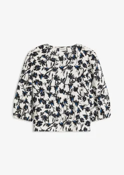 Damen bonprix Blusen & Tuniken|Kurzarmbluse aus strukturiertem Material