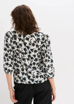 Damen bonprix Blusen & Tuniken|Kurzarmbluse aus strukturiertem Material