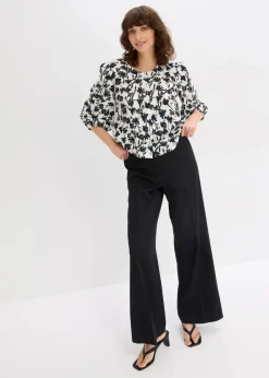 Damen bonprix Blusen & Tuniken|Kurzarmbluse aus strukturiertem Material