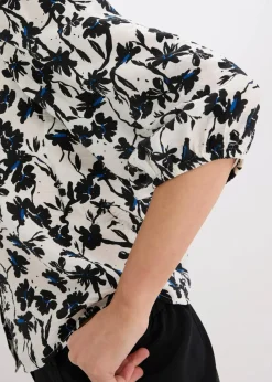 Damen bonprix Blusen & Tuniken|Kurzarmbluse aus strukturiertem Material