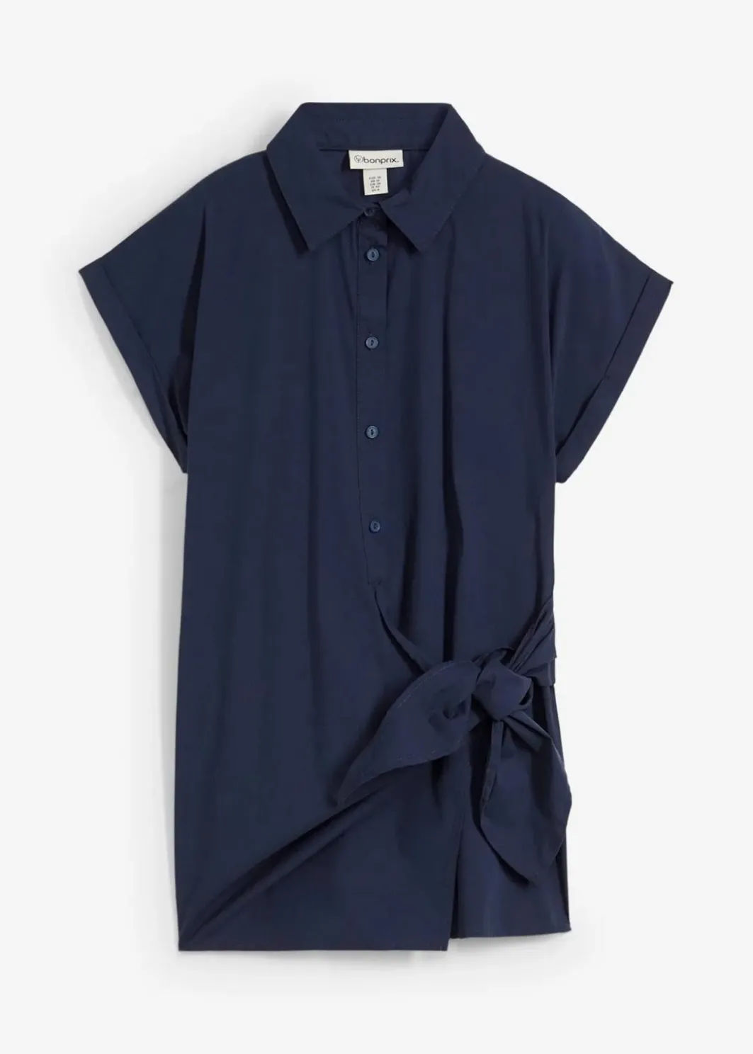 Damen bonprix Bekleidung·Jacken & Mäntel|Blusen & Tuniken|Kurzarmbluse mit Bindedetail
