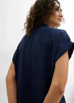 Hot Kurzarmbluse mit recyceltem Polyester Damen Nachhaltigere Materialien|Blusen & Tuniken