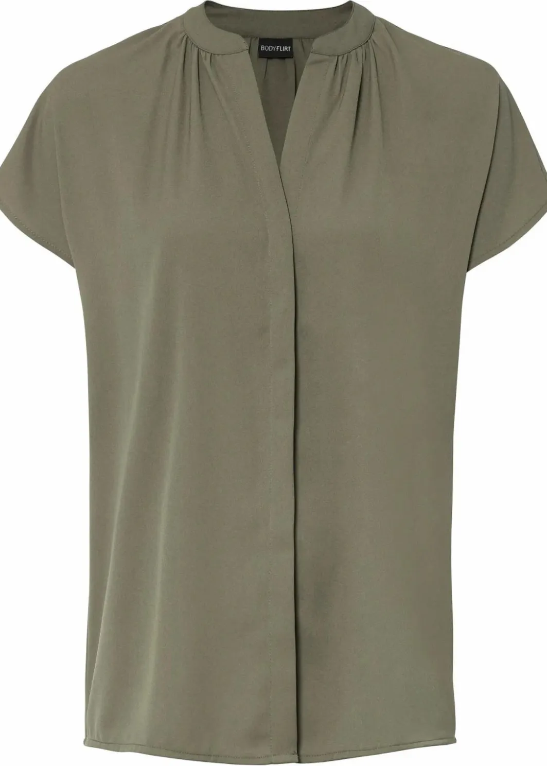 Damen bonprix Blusen & Tuniken|Bekleidung·Jacken & Mäntel|Kurzarmbluse mit verdeckter Knopfleiste