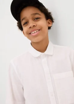 Clearance Kurzarmhemd aus luftigem Leinen-Mix Kinder Jungen 9-16 Jahre·Anzüge & Hemden