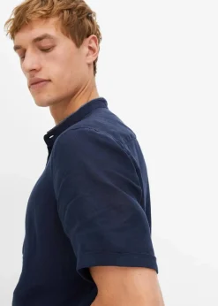 Herren bonprix Hemden|Große Größen|Kurzarmhemd aus reinem Leinen
