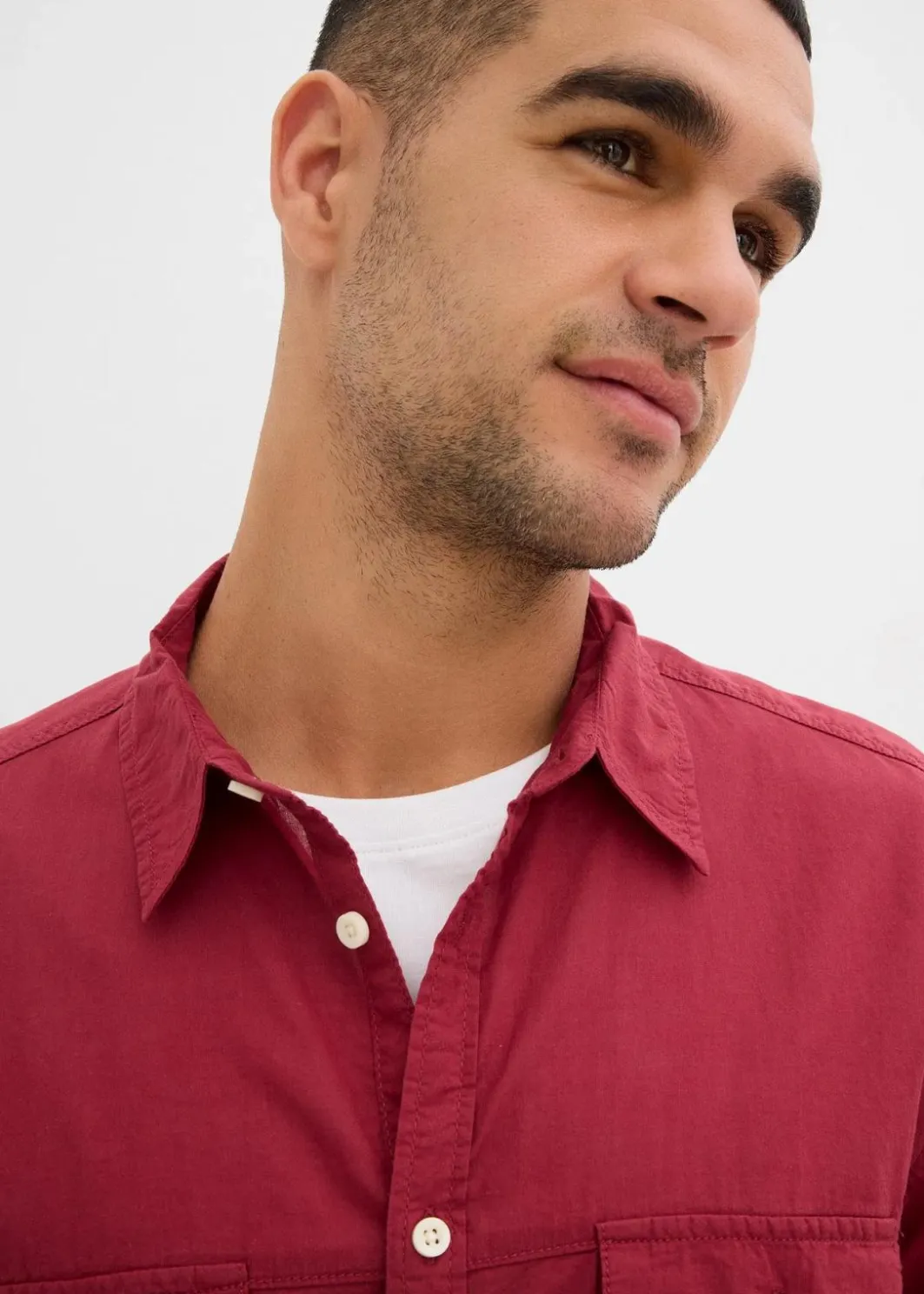 Hot Kurzarmhemd aus reiner Baumwolle Herren Hemden|Basics