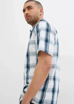 Herren bonprix Große Größen|Hemden|Kurzarmhemd aus reiner Baumwolle