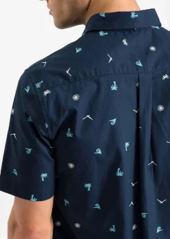 Clearance Kurzarmhemd aus reiner Baumwolle Herren Große Größen|Hemden