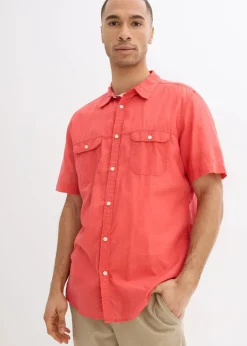 Sale Kurzarmhemd aus reiner Baumwolle Herren Hemden|Basics