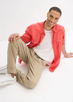 Sale Kurzarmhemd aus reiner Baumwolle Herren Hemden|Basics