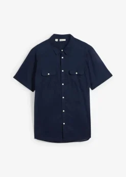 Herren bonprix Große Größen|Basics|Kurzarmhemd aus reiner Baumwolle