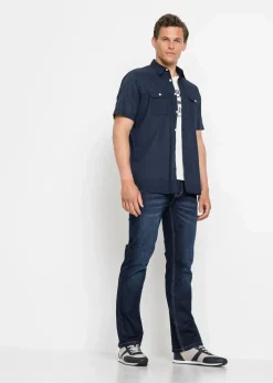 Herren bonprix Große Größen|Basics|Kurzarmhemd aus reiner Baumwolle