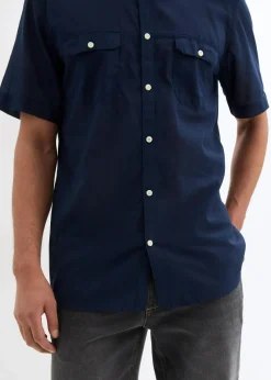 Herren bonprix Große Größen|Basics|Kurzarmhemd aus reiner Baumwolle