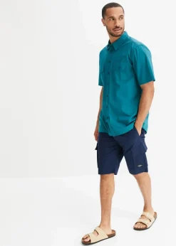 Hot Kurzarmhemd aus reiner Baumwolle Herren Hemden|Basics