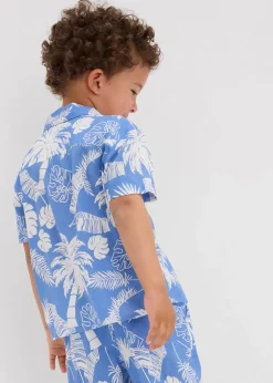 Kurzarmhemd aus softer Viskose Kinder Jungen 2-8 Jahre·Anzüge & Hemden