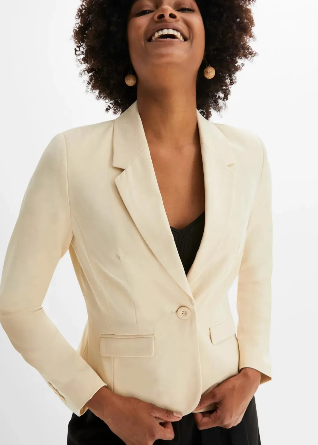 Damen bonprix Blazer|Nachhaltigere Materialien|Kurzblazer
