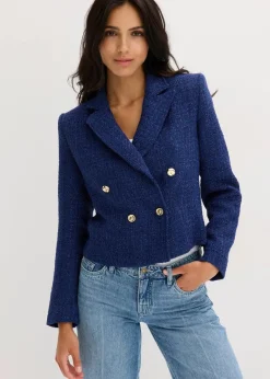 Damen bonprix Blazer|Bekleidung·Basics|Kurzblazer aus softem Bouclé