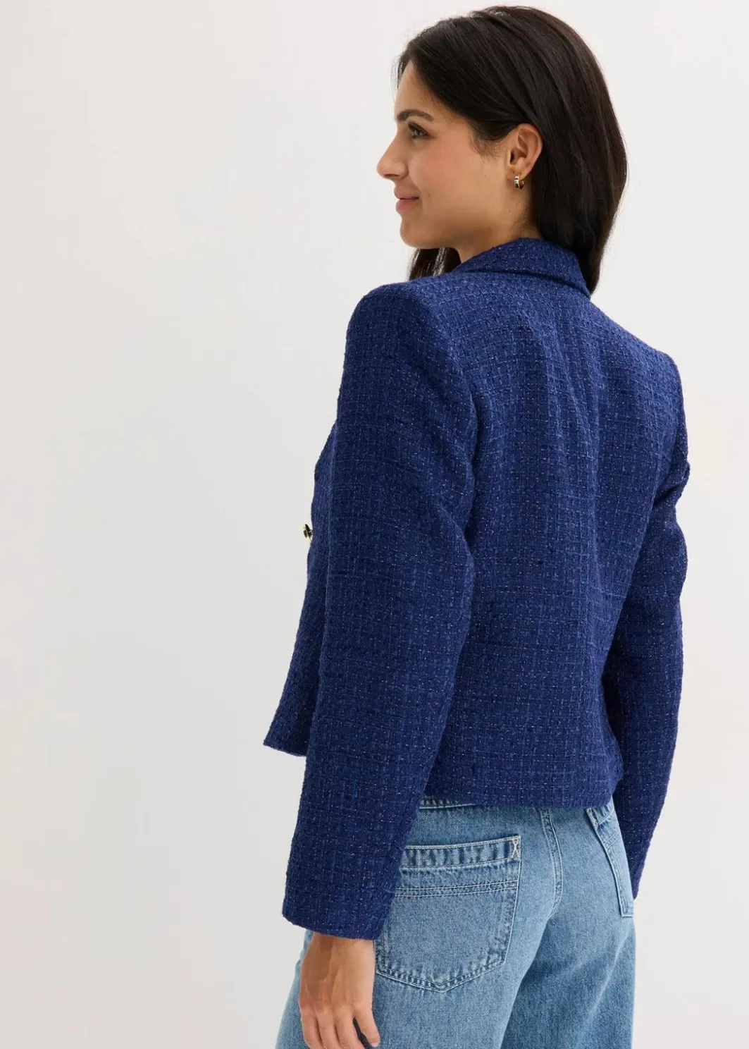 Damen bonprix Blazer|Bekleidung·Basics|Kurzblazer aus softem Bouclé