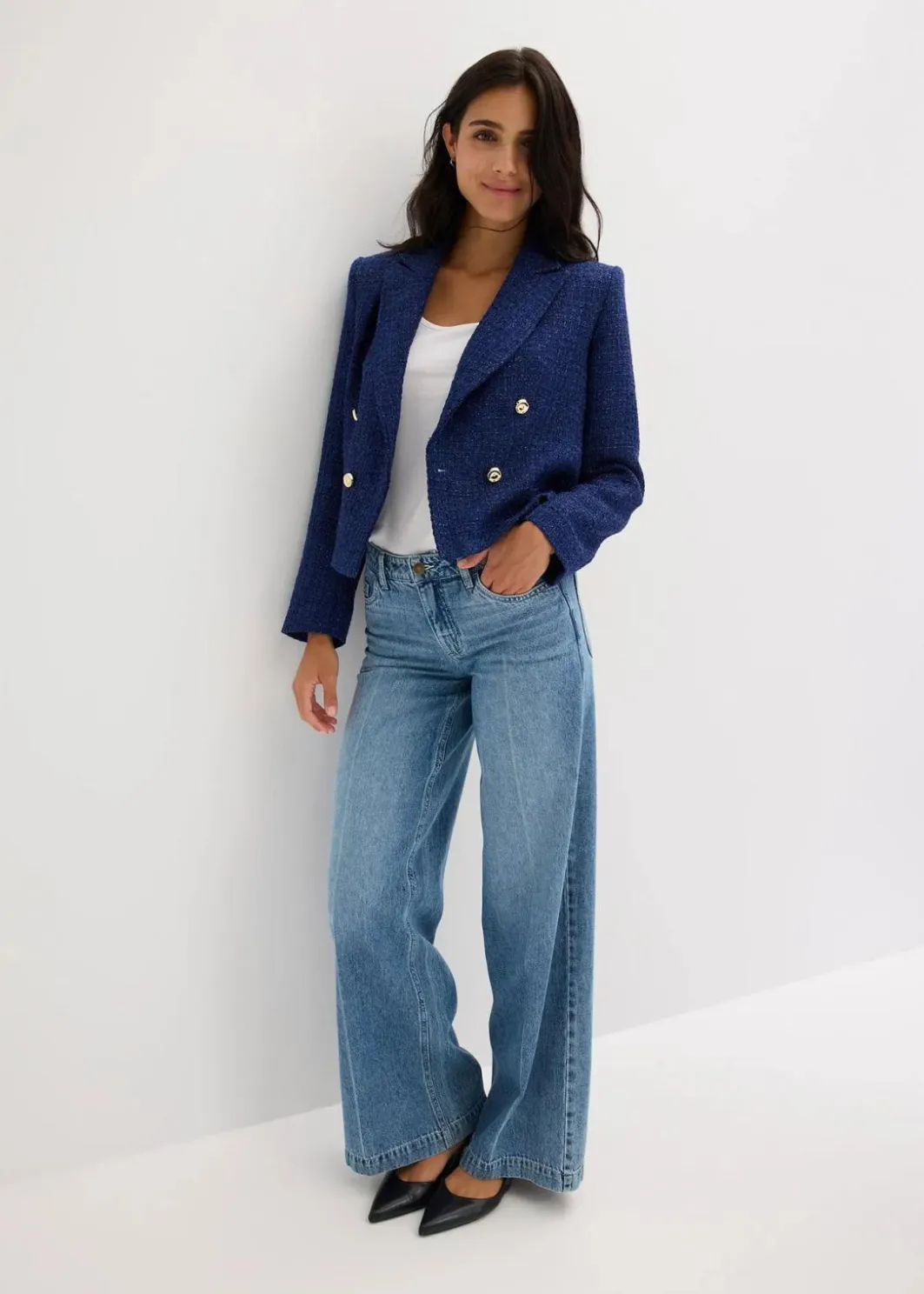 Damen bonprix Blazer|Bekleidung·Basics|Kurzblazer aus softem Bouclé