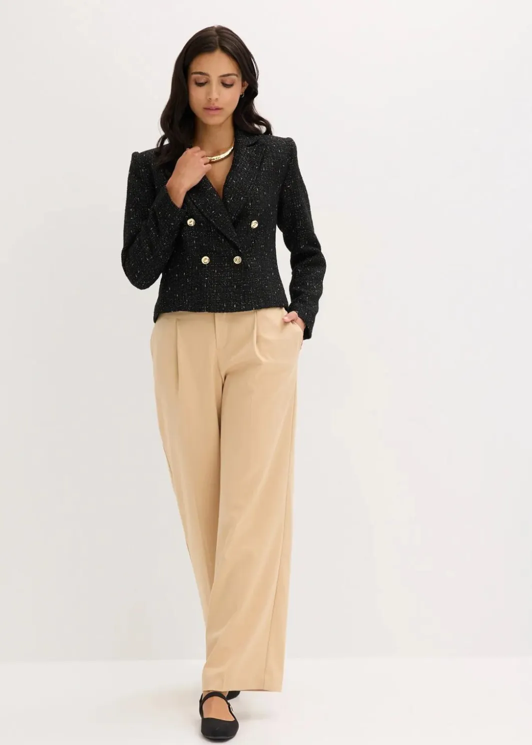 Sale Kurzblazer aus softem Bouclé Damen Bekleidung·Basics|Blazer