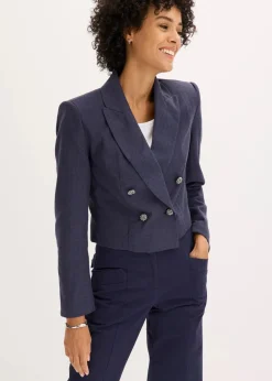 Damen bonprix Bekleidung·Basics|Blazer|Kurzblazer mit markanten Schultern