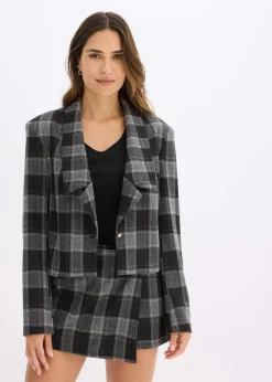 Damen bonprix Bekleidung·Basics|Blazer|Kurzblazer mit Schmuck-Knopf