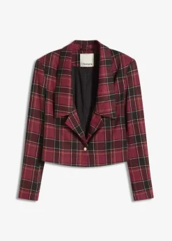 Clearance Kurzblazer mit Schmuck-Knopf Damen Blazer|Bekleidung·Basics