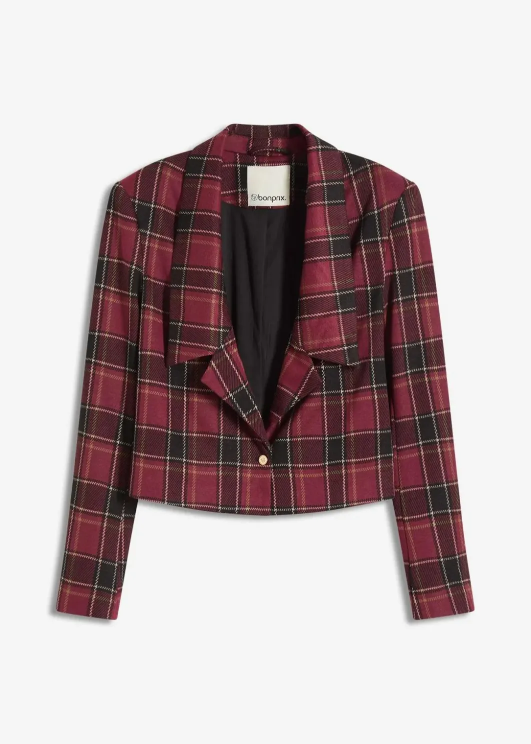 Clearance Kurzblazer mit Schmuck-Knopf Damen Blazer|Bekleidung·Basics