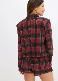 Clearance Kurzblazer mit Schmuck-Knopf Damen Blazer|Bekleidung·Basics
