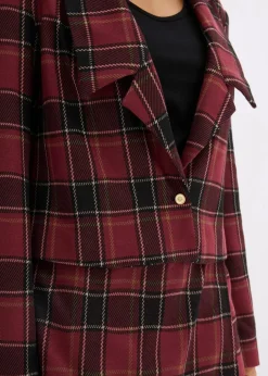 Clearance Kurzblazer mit Schmuck-Knopf Damen Blazer|Bekleidung·Basics