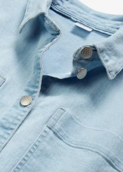 Damen bonprix Bekleidung·Jacken & Mäntel|Blusen & Tuniken|Kurze Boxy-Jeansbluse
