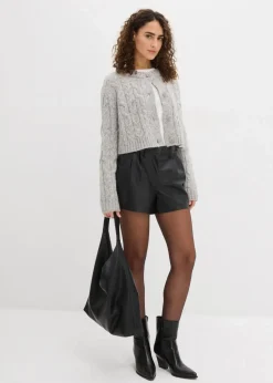 Best Kurze Lederimitat-Shorts Damen Shorts|Hosen