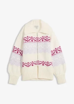 Outlet Kurze Norweger-Strickjacke Damen Bekleidung·Jeans|Pullover & Strickjacken