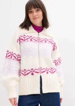 Outlet Kurze Norweger-Strickjacke Damen Bekleidung·Jeans|Pullover & Strickjacken